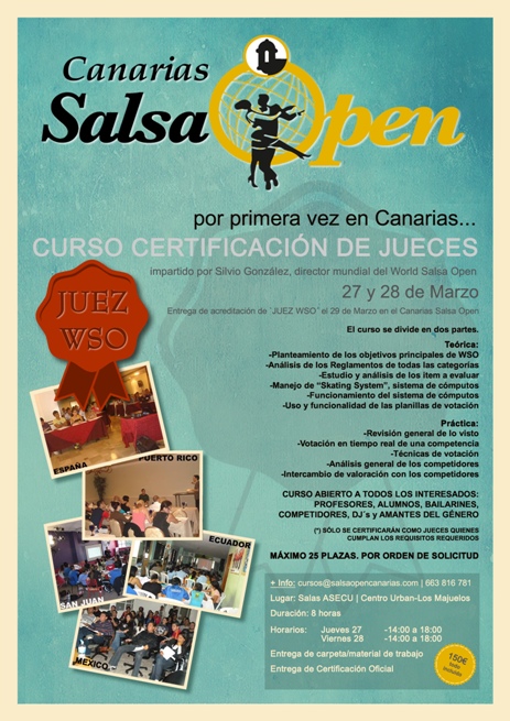 Centralizar Asia La base de datos Curso para certificar jueces World Salsa Open en Canarias - Salsa Open  Canarias